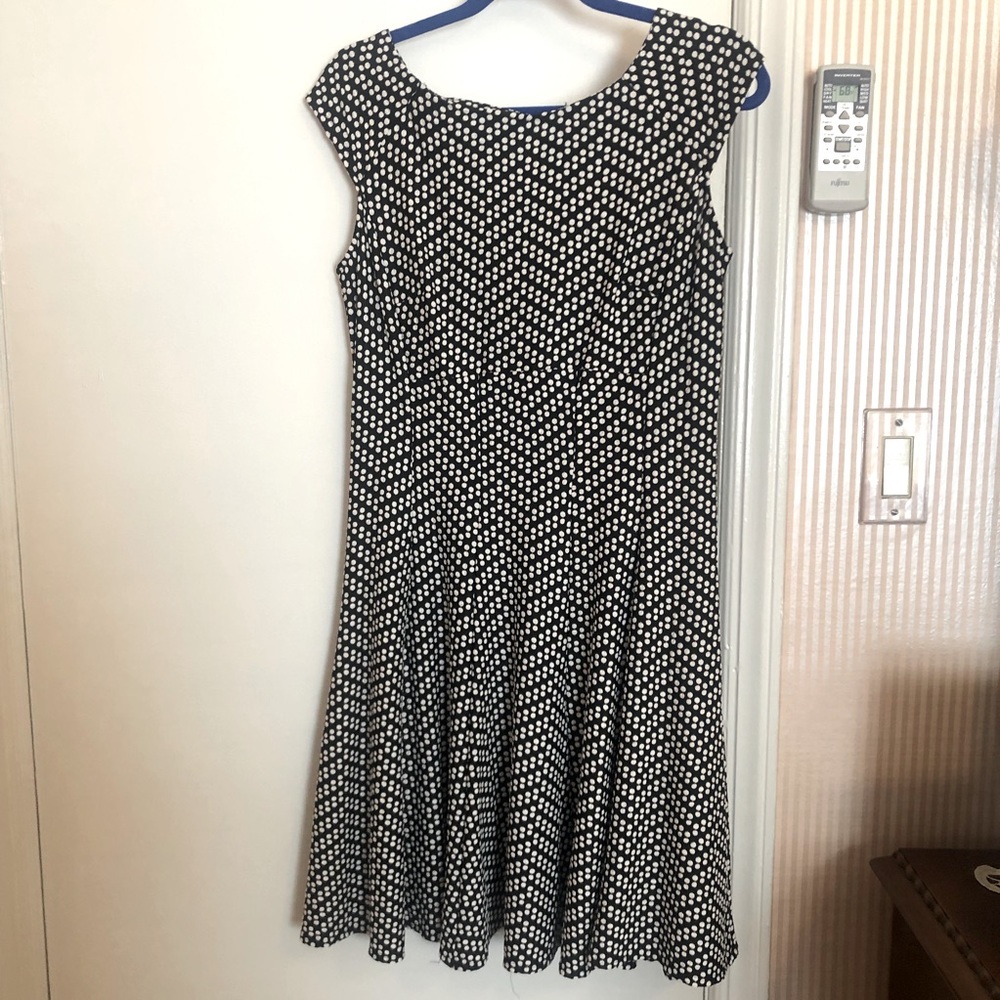 Danny & Nicole Zig Zag Polka Dotted Dress